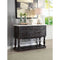 Concert 48"L 4-Drawer Server with Natural Marble Top in White and Weathered Espresso