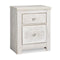 Traditional Paxberry 2 Drawer Nightstand, Whitewash