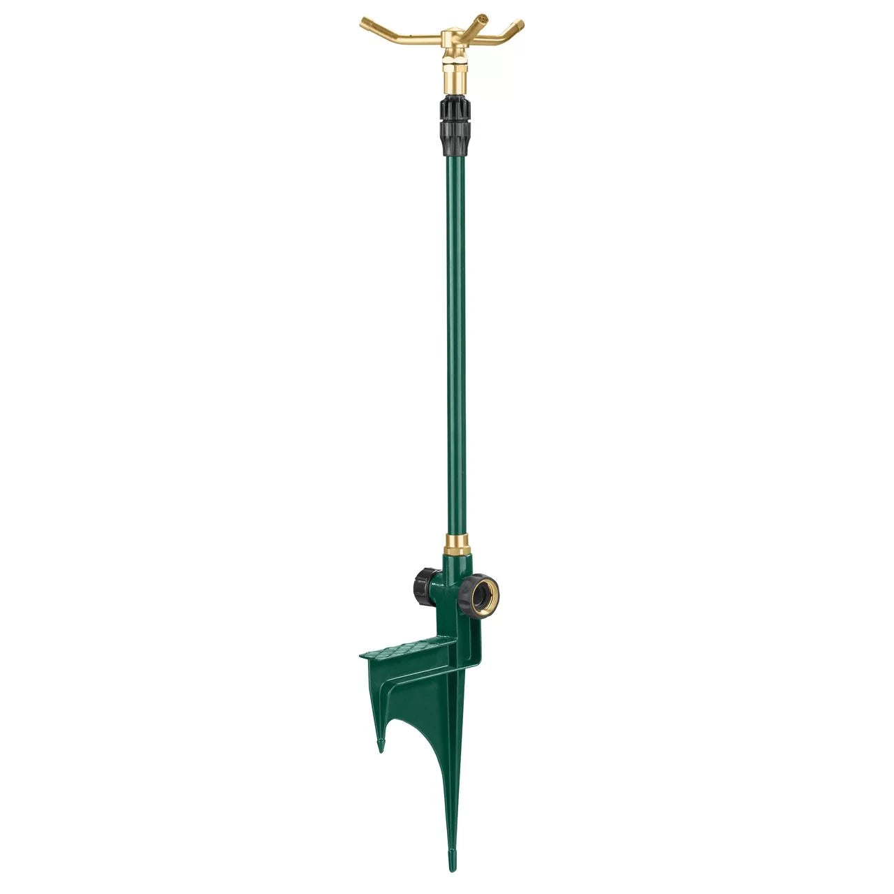 Irrigation 3-Arm Rotating Sprinkler on Telescoping Step Spike