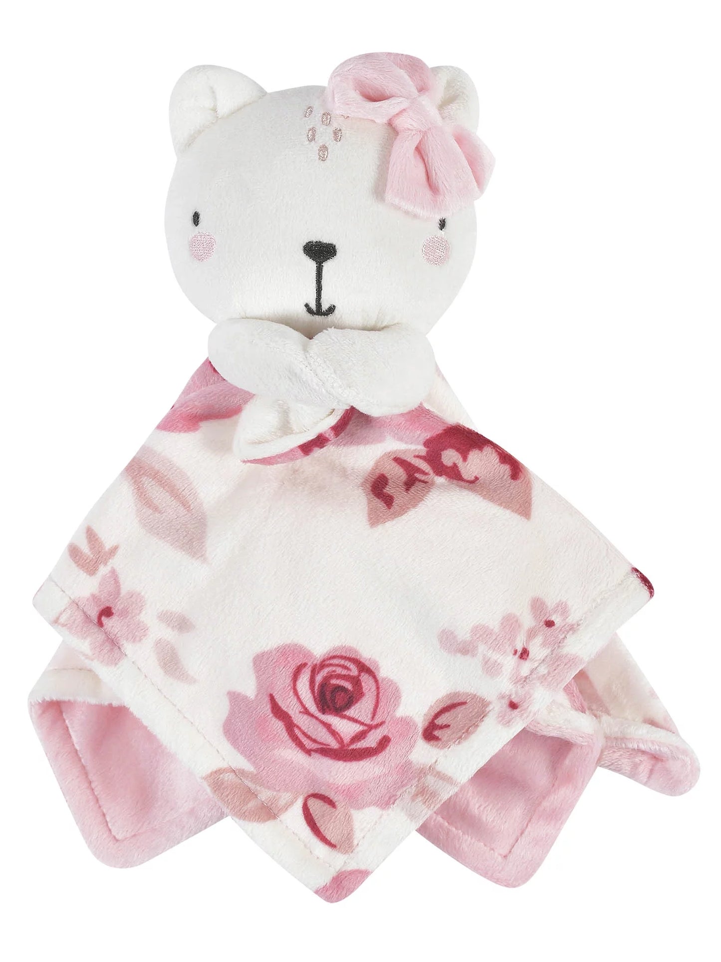 by Gerber Baby & Toddler Girl or Boy Plush Security Blanket, Pink Bear