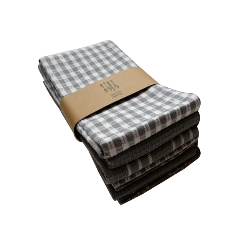 Kitchen Towels Natural Cotton Tea Towels Dish Cloth Absorbent and Lint-Free Machine Washable Table Napkin 3PCS/SET