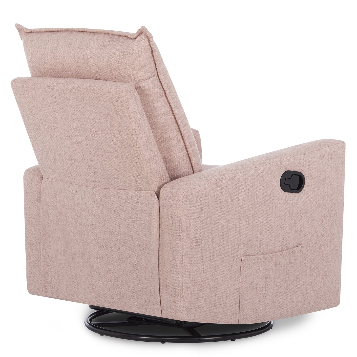 Faye Glider Recliner, Swivel Glider, Easy Assembly, Rose, Nursery Glider