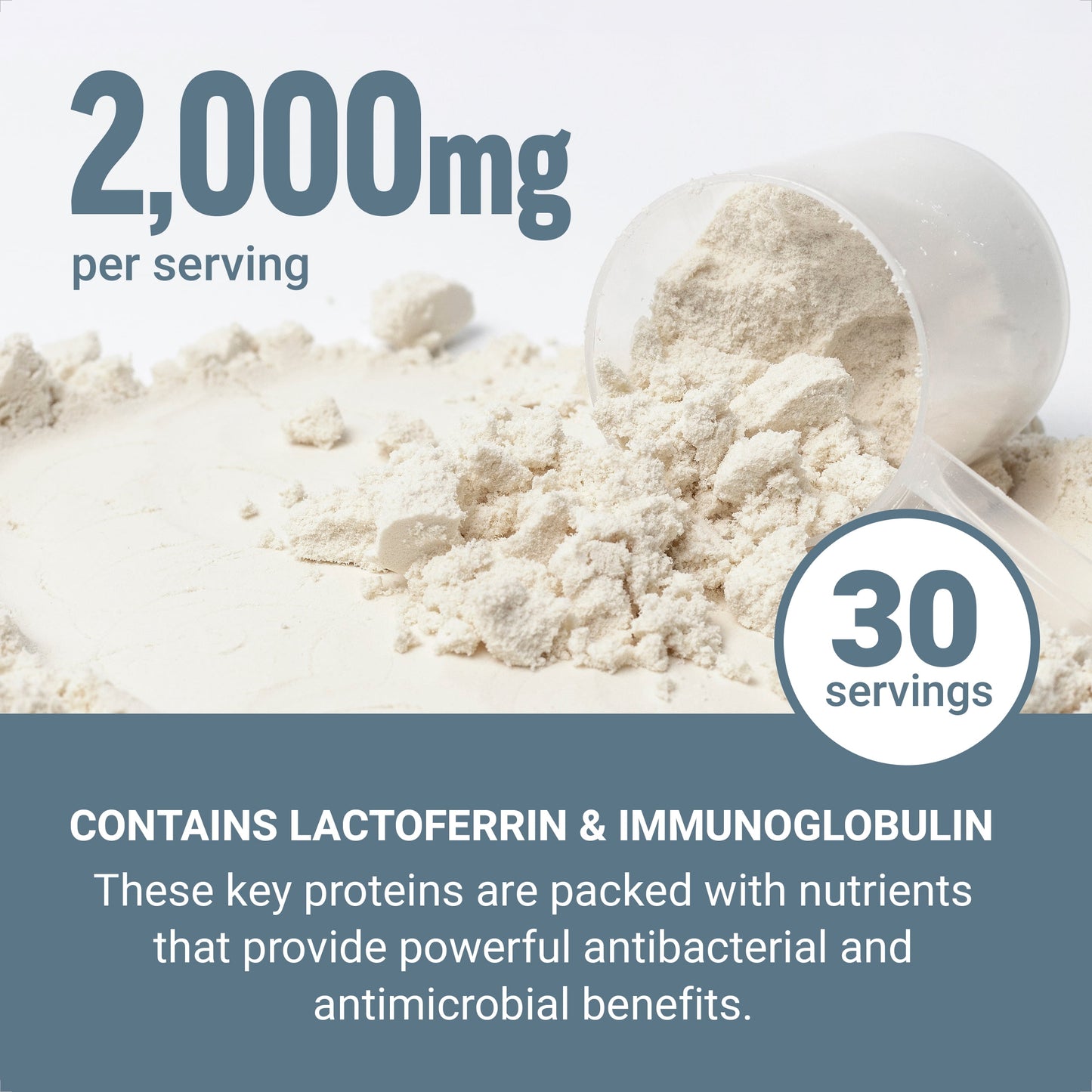 Primal Origins Bovine Colostrum Powder, Pasture-Raised, Grass Fed, Hormone Free, 30 Servings