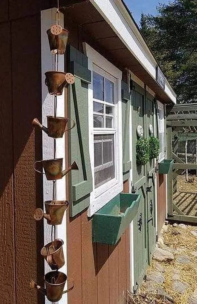 Watering Can Rain Chain, Copper