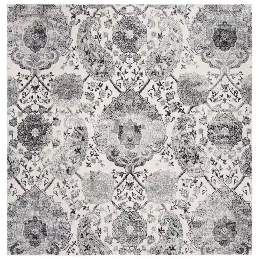 Madison Cream/Light Gray 7 Ft. X 9 Ft. Border Area Rug