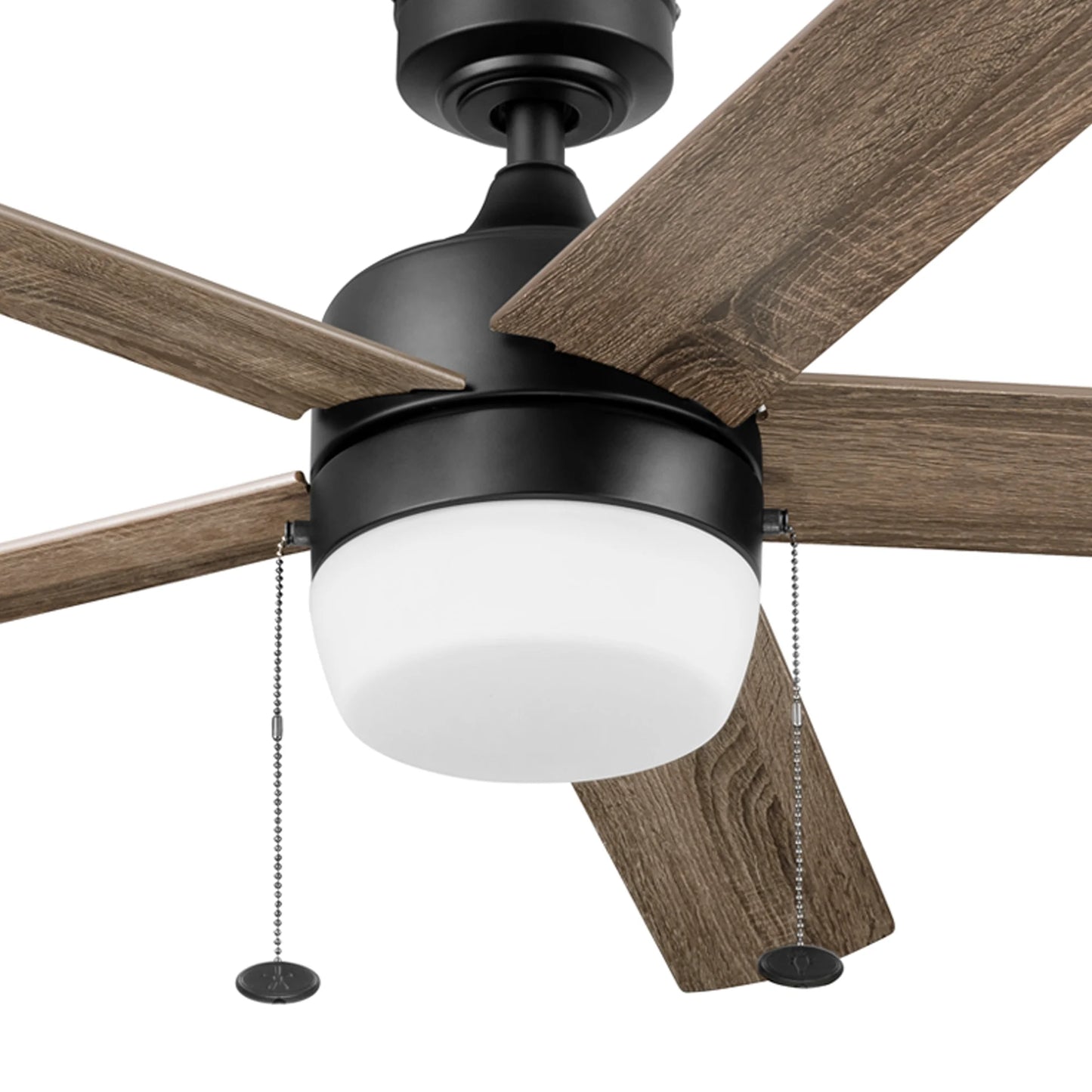 52" Pearce Modern Black Indoor Ceiling Fan with Light, Adjustable Color Temperature & Reverse Airflow