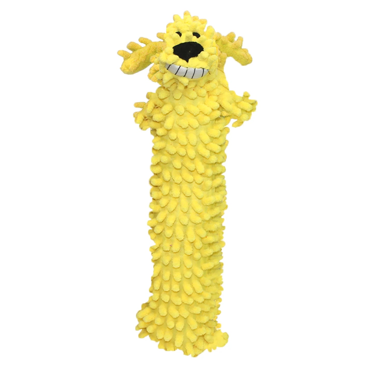 Stuffing Free Floppy Moppy Loofa Plush Dog Toy, 12", Color May Vary