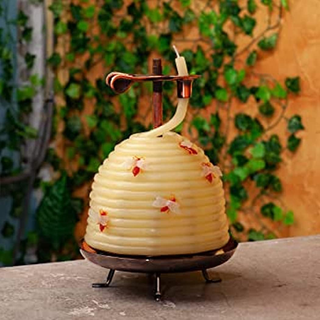 120-Hour Beehive Candle, Eco-Friendly Natural Beeswax with Cotton Wick