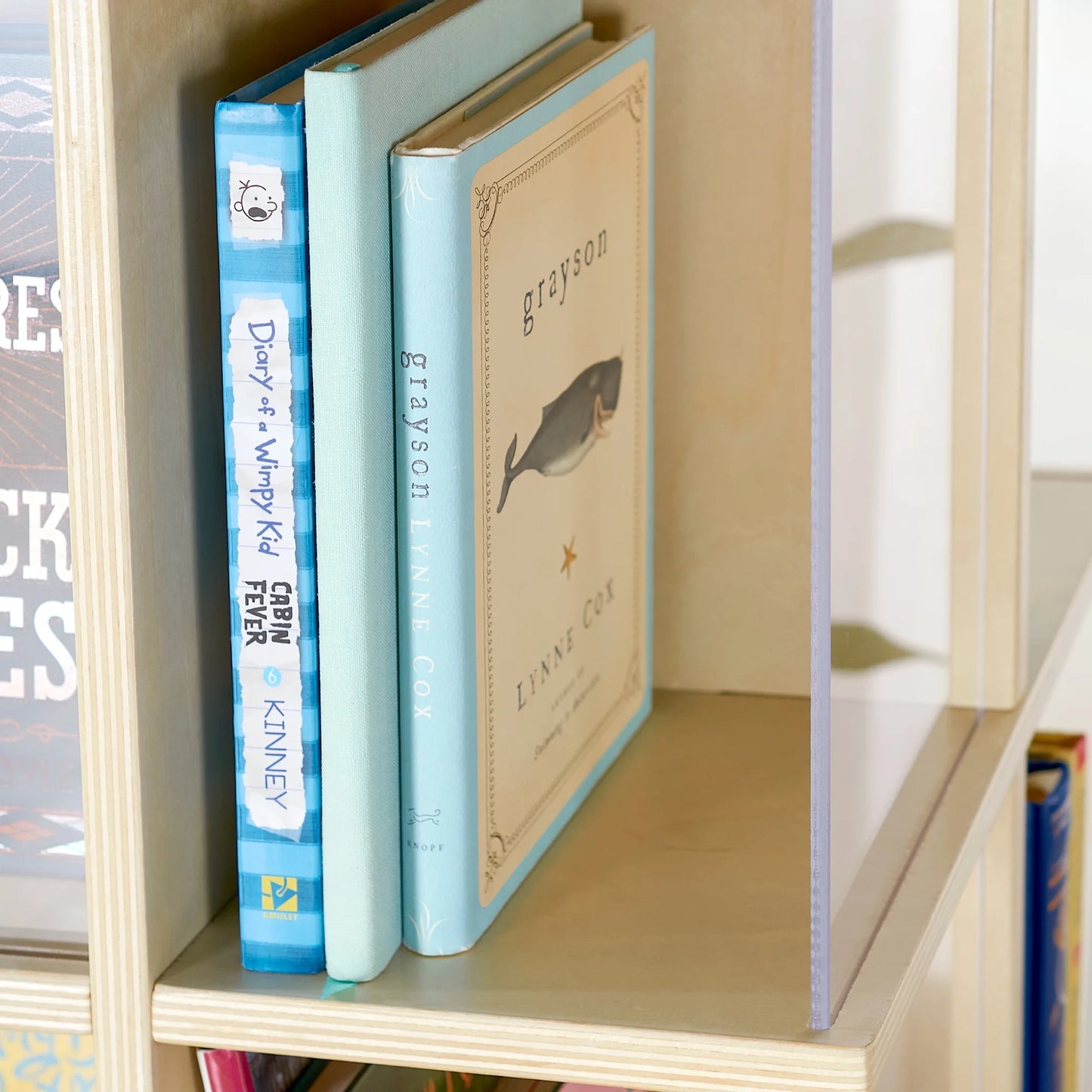 Floor Standing Rotating Book Display: Spinning Bookshelf Tower for Classroom, Kids Playroom, Library | Revolving Bookcase W/ Acrylic Windows, Birch Plywood Montessori Storage