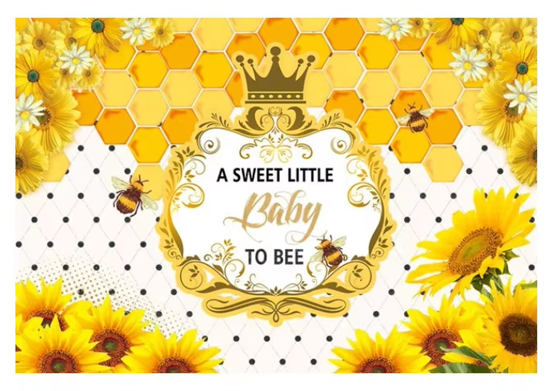 Maya the Bee Photography Background Sunflowers Baby Bee Day Newborn Backdrops Photo Studio Birthday Party Backdrops Custom