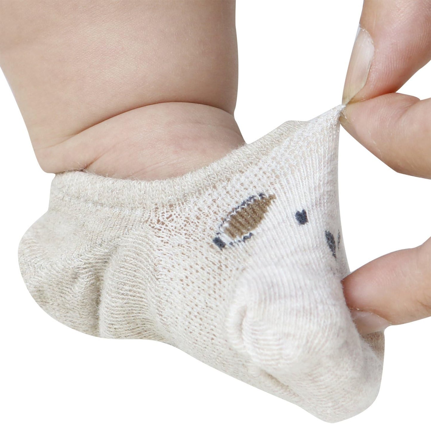 Baby No Show Socks Toddler Low Cut Cotton Socks Animal 0-9T 6/10 Pack