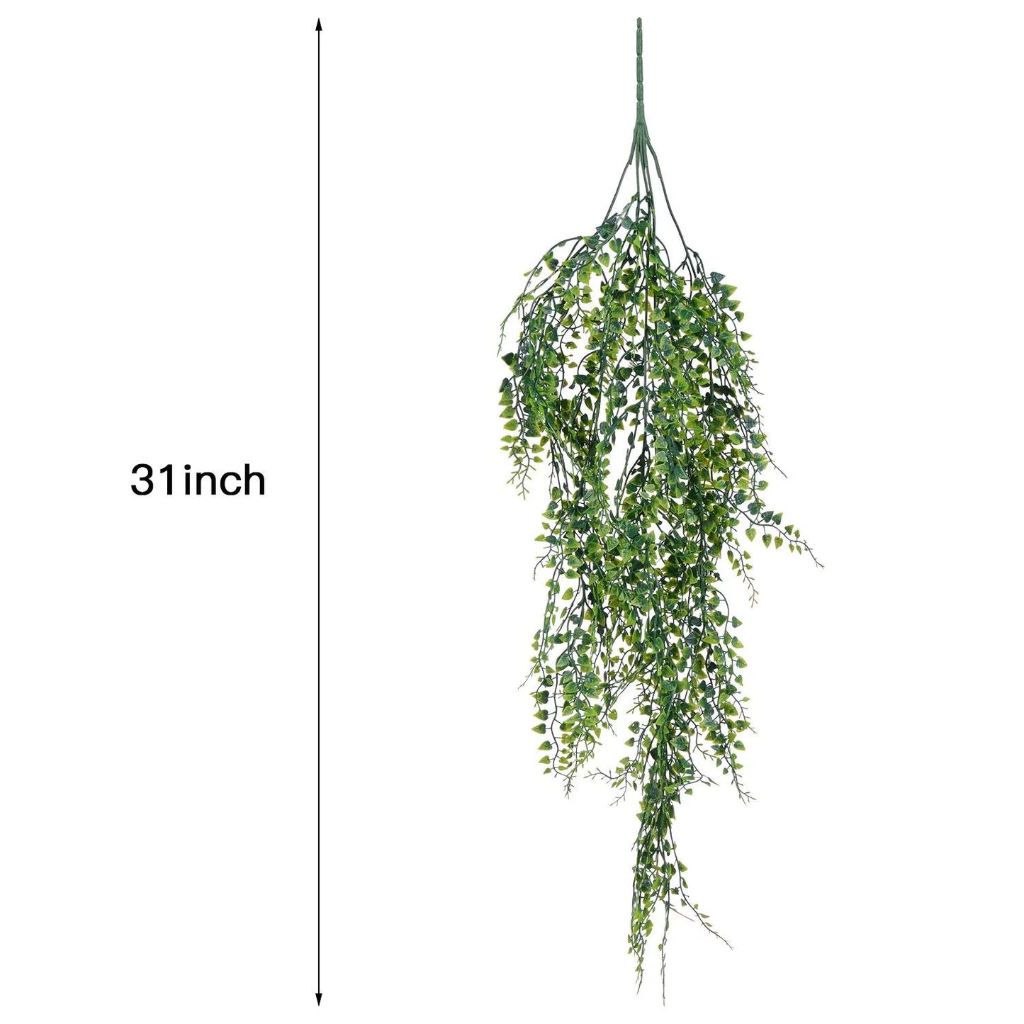 4 Pack Artificial Wall Hanging Plants Artificial Ivy Fake Hanging Vine Plants Decor Plastic Greenery for Home Wall Indoor Outdside