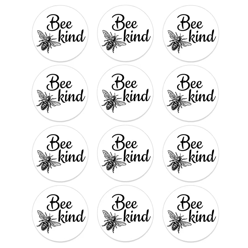24/48Pcs Bee Kind Bee Happy Stickers for Wedding Birthday Party Baby Shower Decor Cute Animal Bee Stickers Kids Toy Gift