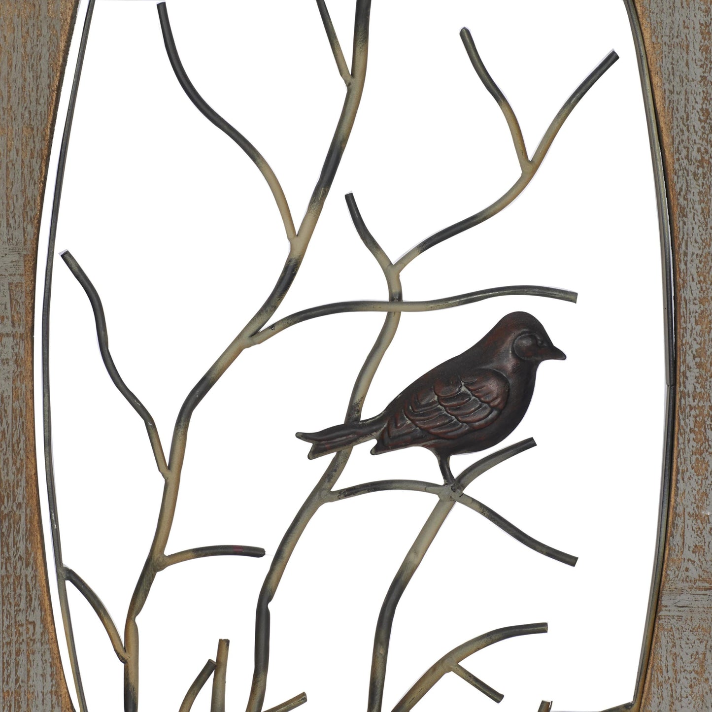 Brown Wood Bird Wall Decor with Tree Branches (2 Count)