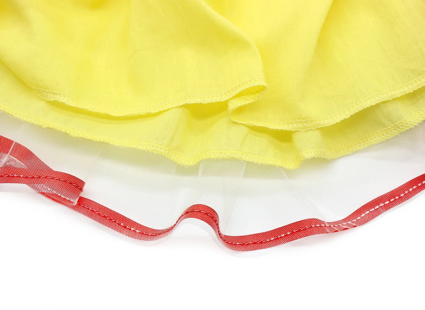 Girls Snow White Princess Dress up Kids Birthday Party Snow White Costume Toddler Tulle Skirt with Accessories Yellow 120 CM 5-6 Years