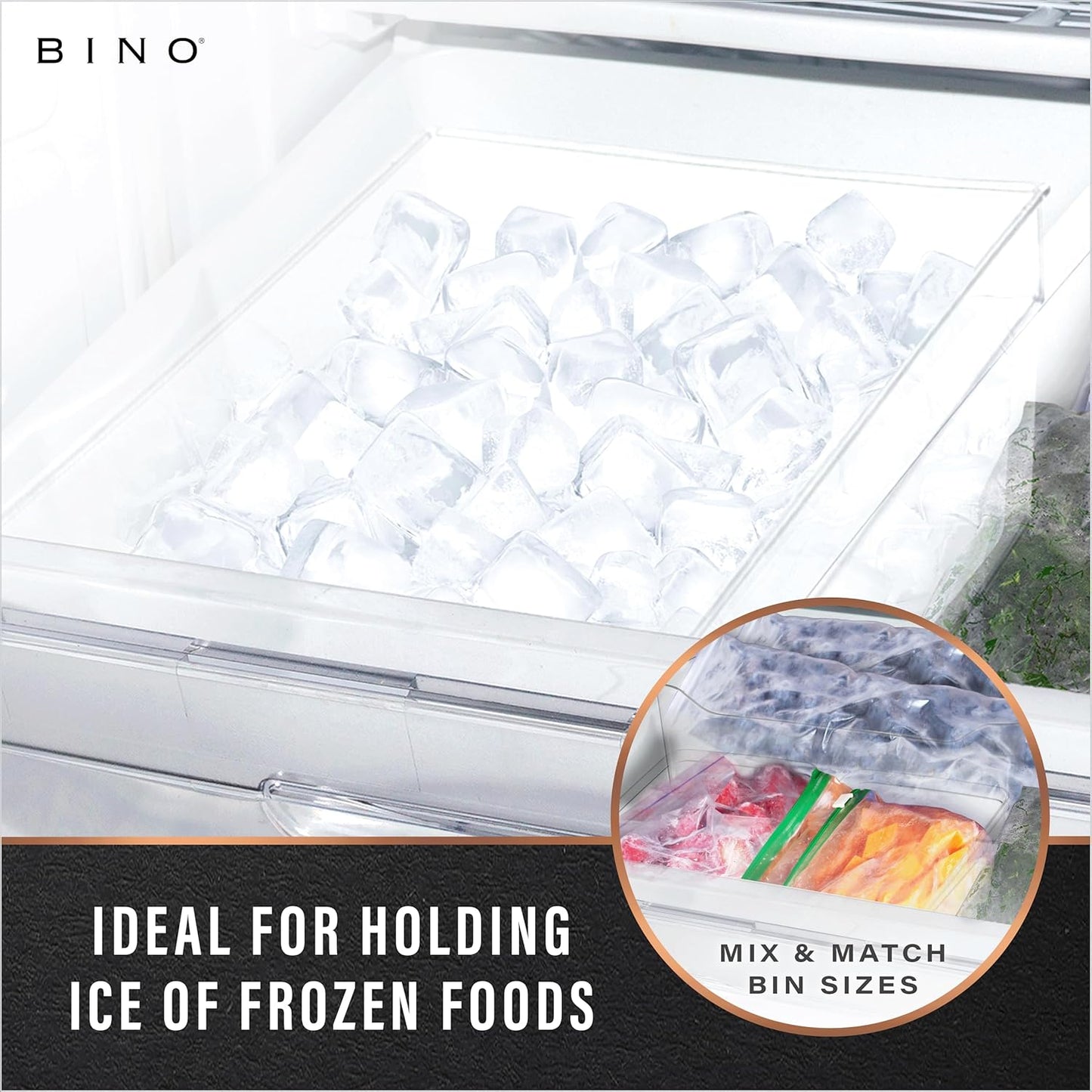 | Plastic Storage Bins, Small | the HANDLER COLLECTION | Multipurpose Organizer Bins | Kitchen Pantry Organizers and Storage | Clear Containers for Organizing Home | Freezer Organizer