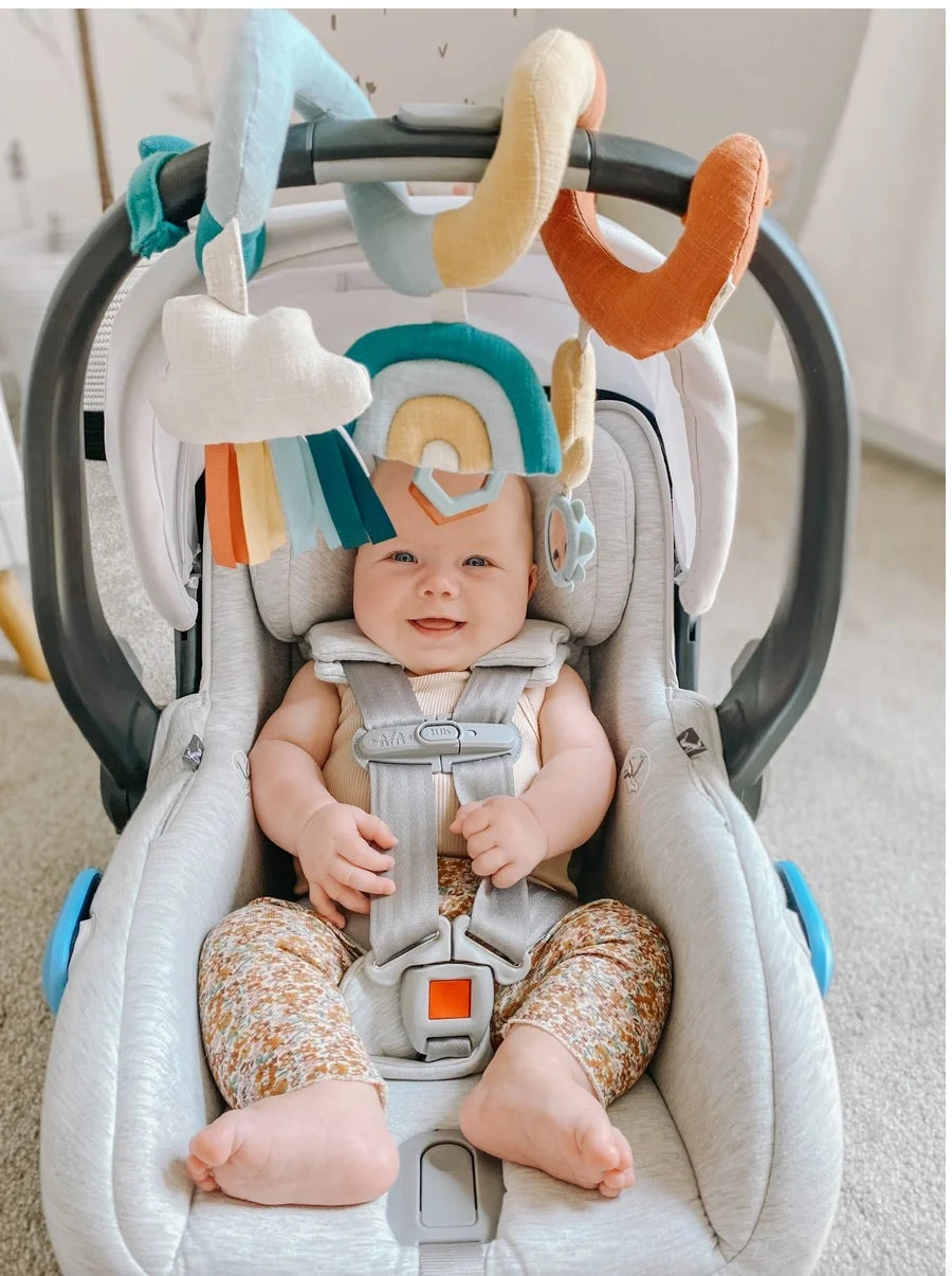 Unisex Bitzy Spiral Stroller & Car Seat Toy - Rainbow
