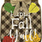 Fall Mason Jar Burlap Garden Flag Happy Fall Y'All 12.5" X 18"