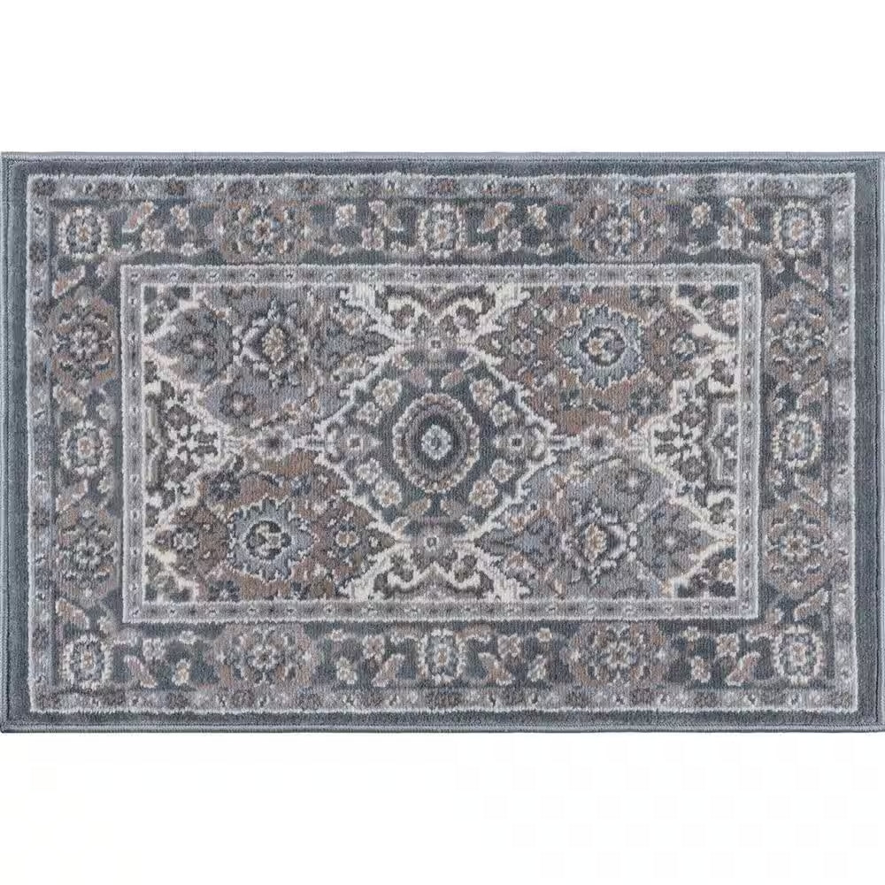 Madison Oriental Gray 8 Ft. round Indoor Area Rug