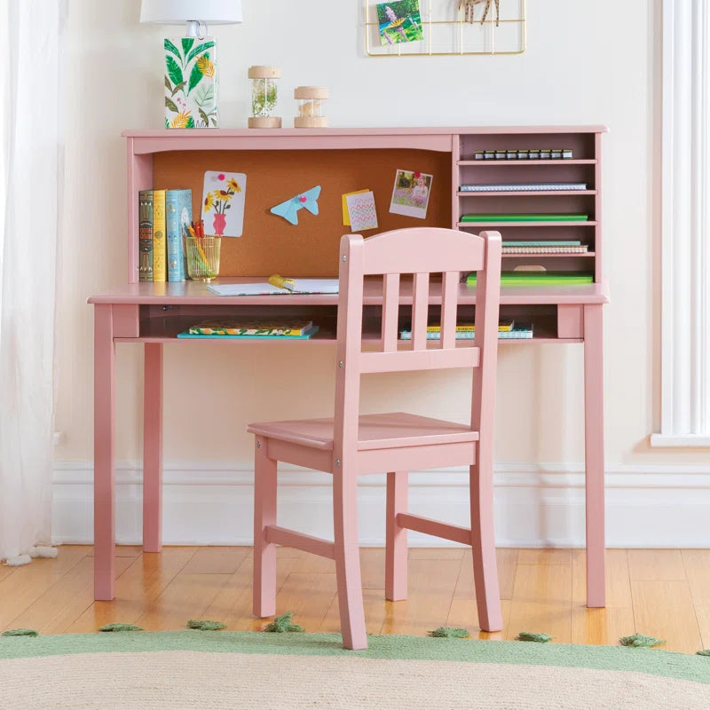 Kids Media Desk Hutch and Chair Set