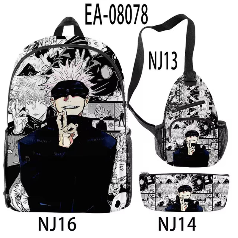 3Pcs/Set Tractor Pattern Backpack 3D Print School Bag Sets for Teenager Boys Girls Cartoon Kids Schoolbag Children Mochilas