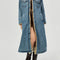 Pocketed Button Up Denim Jacket with Fur Lining