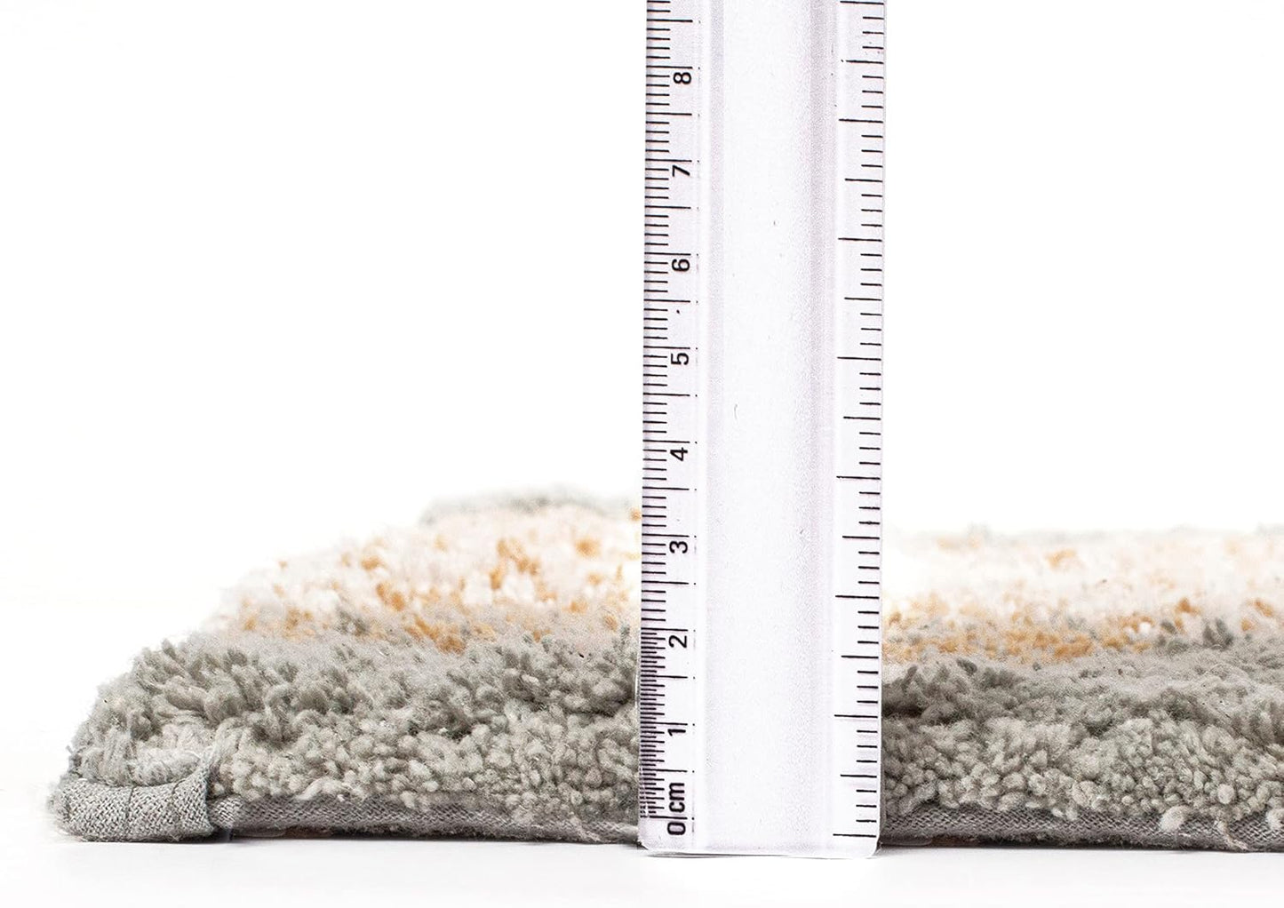 Bathroom Rugs Set 2Piece in 100%Cotton Albany Inspired Bath Rugs 21X32/17X34,Grey Beige Combo,Anitskid Bath Rugs Set,Cotton Bath Mat,Cotton Bath Rugs,Soft Absorbent Machine Washable,Non Slip Bath Rug