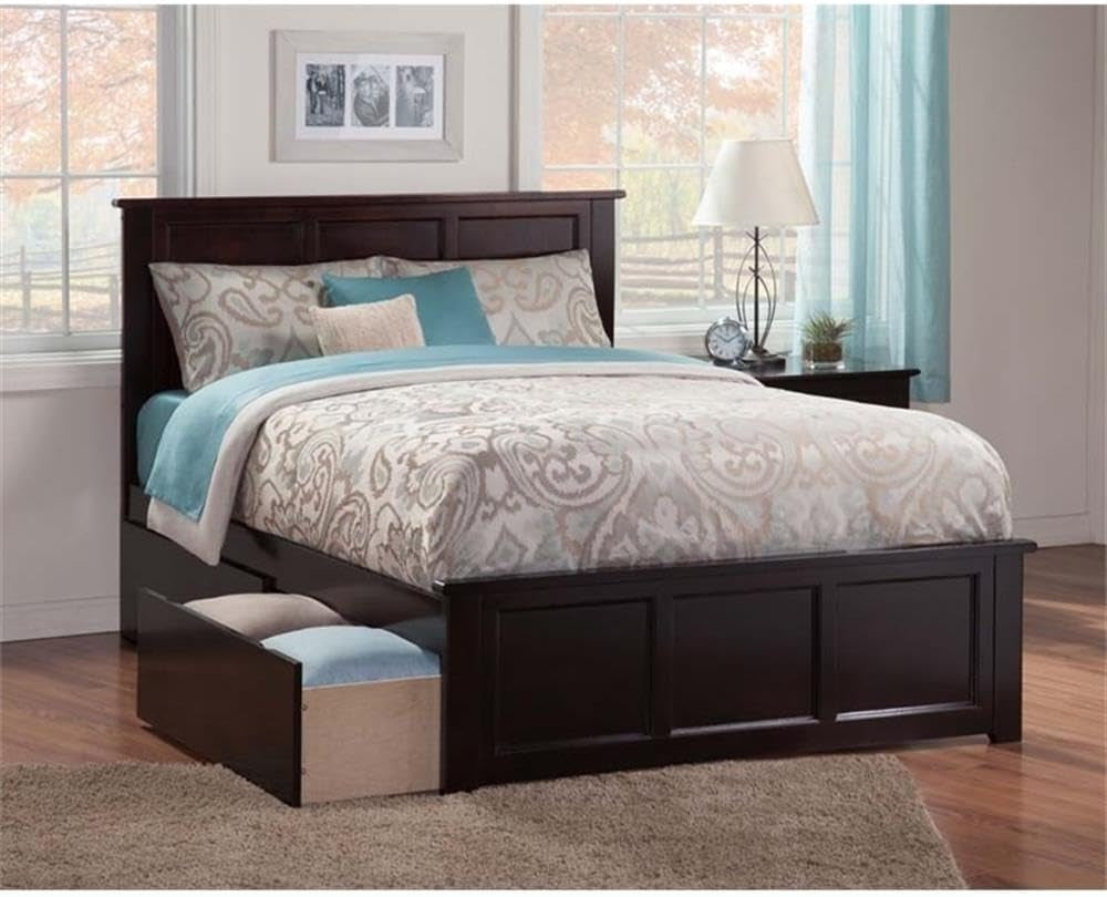 AFI Madison Queen Storage Platform Bed in Espresso