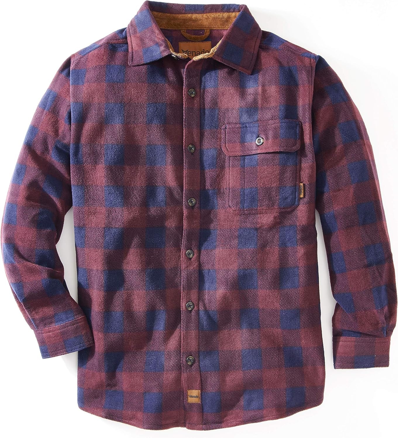 Mens Plaid Shirts for Men - Heavyweight Buffalo Plaid Fleece Shirt - Soft