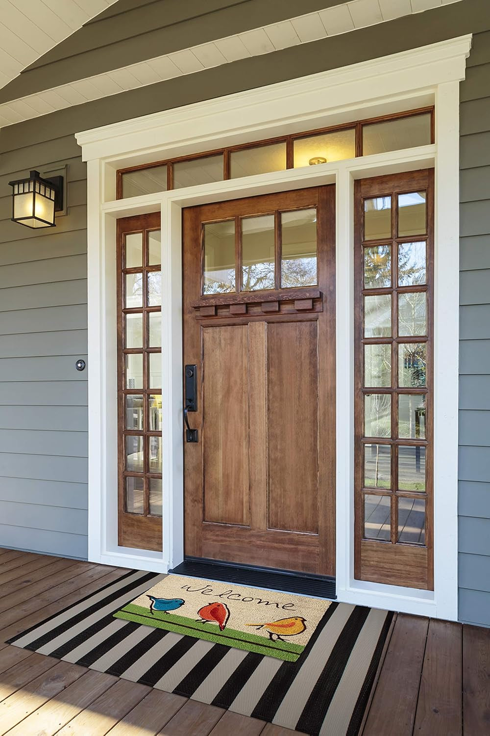 Natural Coir Doormat Outdoor Welcome Mat, 17X29, for the Birds