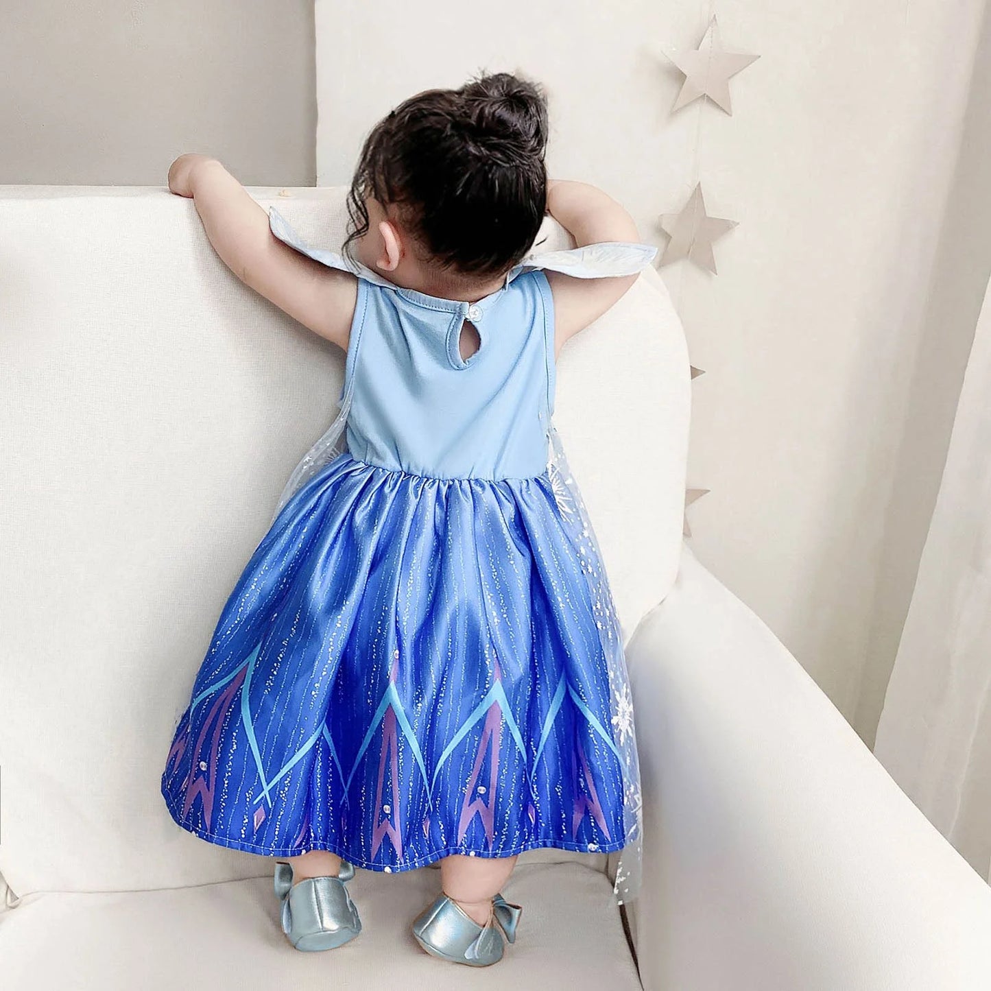 Frozen 2 Princess Costume for Baby Girl Elsa Costume for Toddlers Dress up Halloween Birthday Cosplay with Accessories
