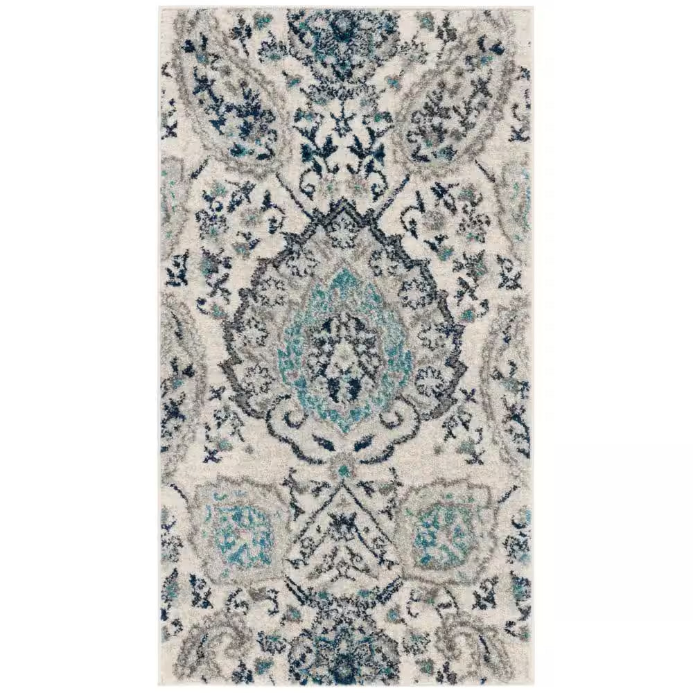 Madison Cream/Light Gray 9 Ft. X 12 Ft. Border Area Rug