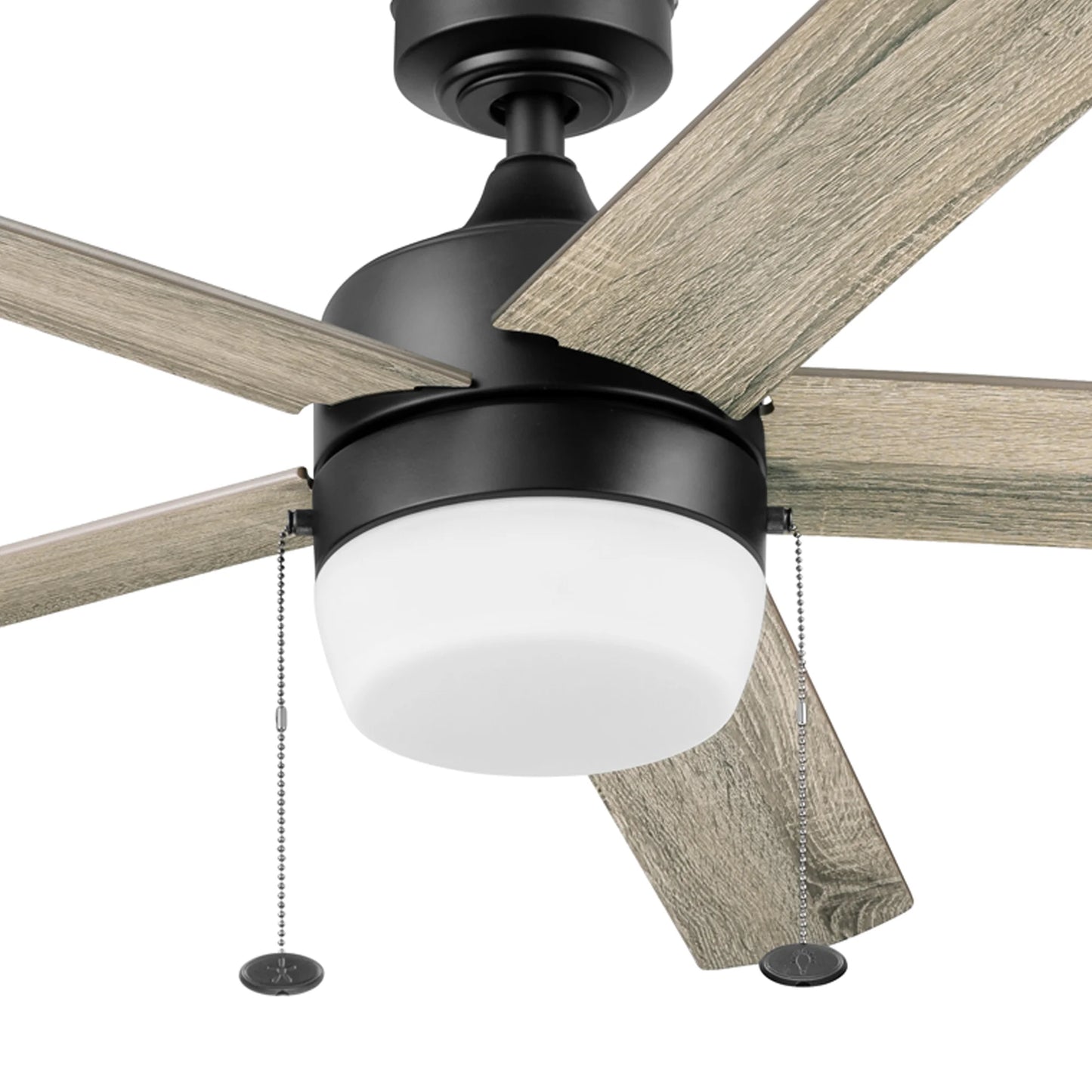 52" Pearce Modern Black Indoor Ceiling Fan with Light, Adjustable Color Temperature & Reverse Airflow