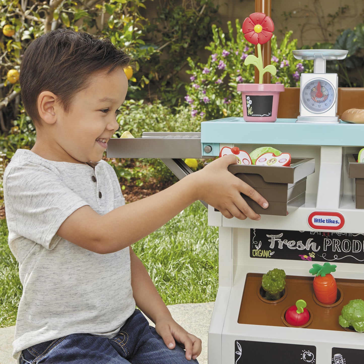 3-In-1 Garden to Table Market Kitchen Playset, Multi-Color, for Ages 3+