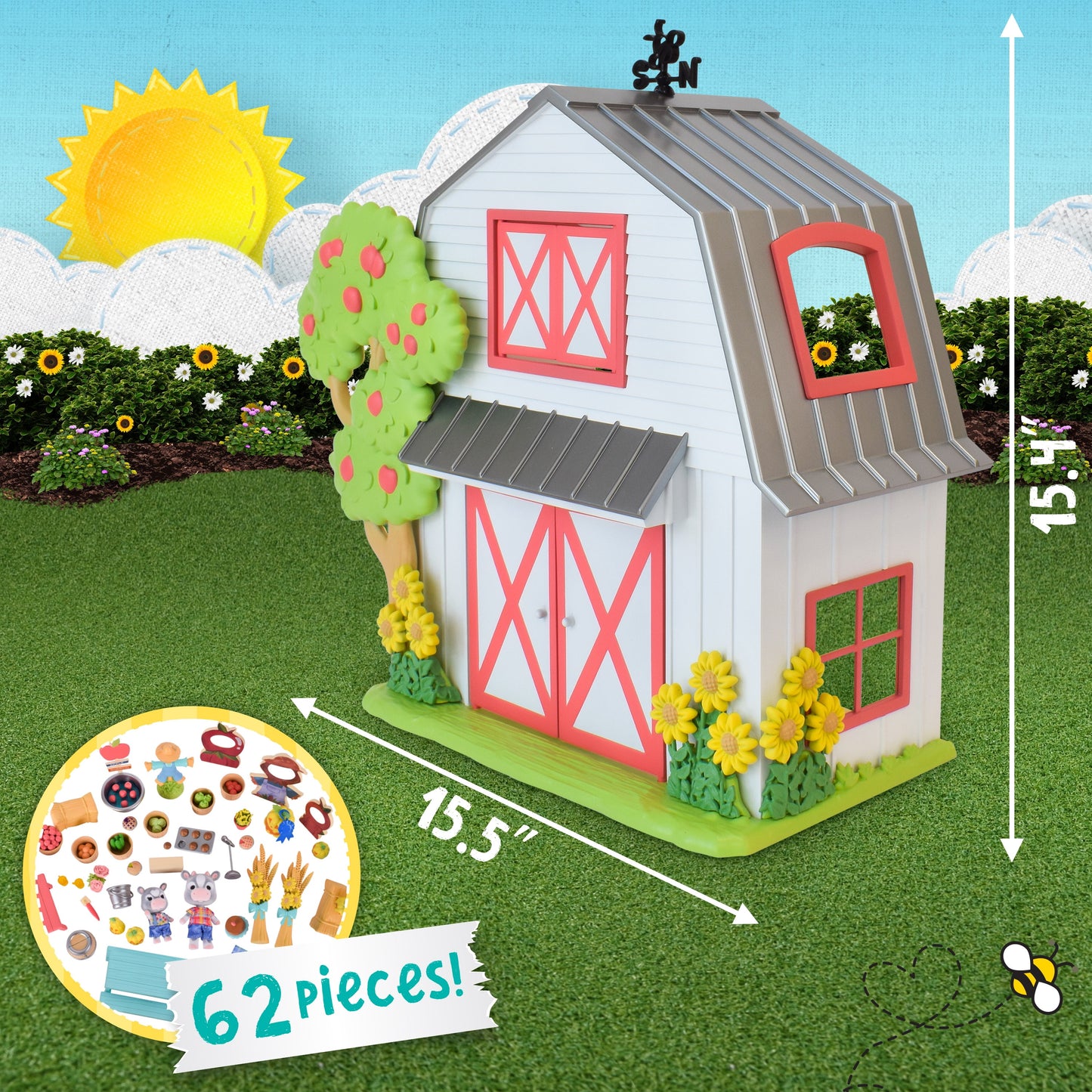Harvest Festival, Doll Playset with Mini Figures, 62 Pieces, Children Ages 3+