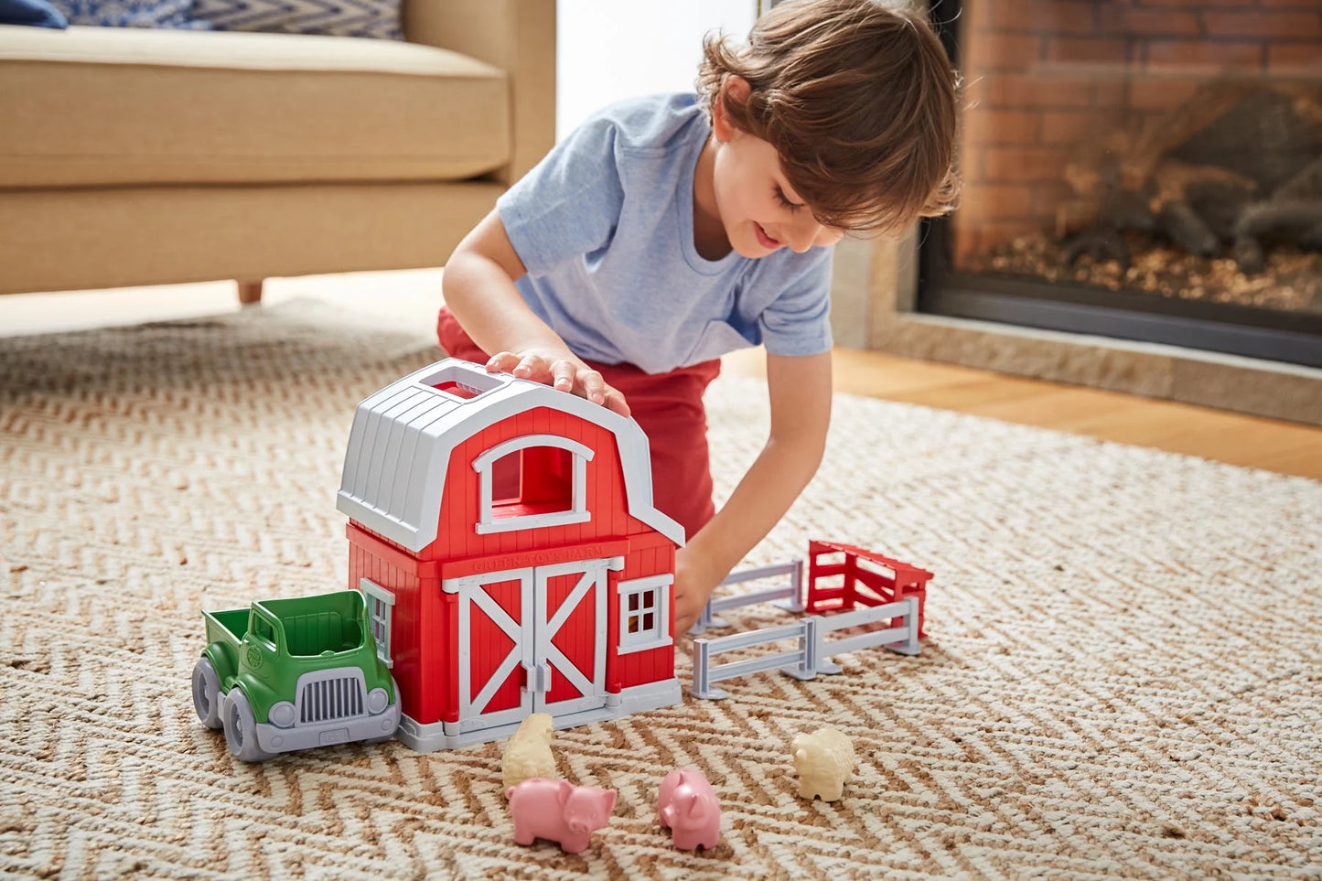 Farm Playset, 100% Recycled Plastic, for Unisex Child Ages 2+