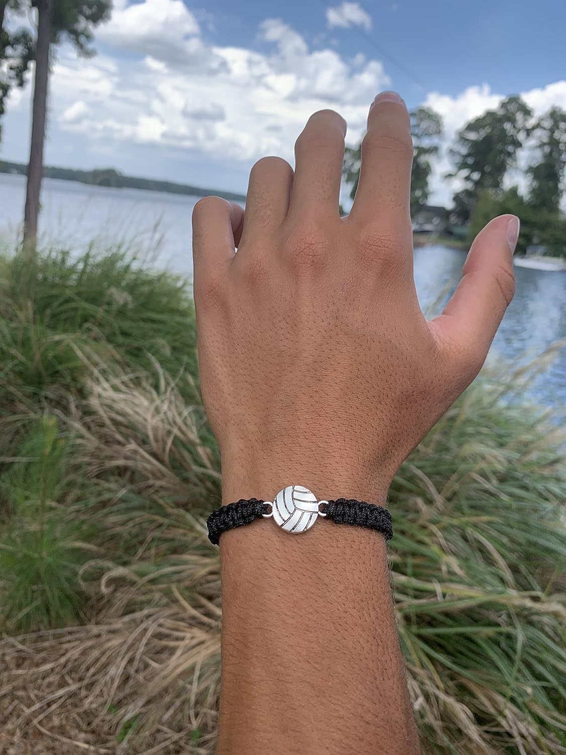 Volleyball Charm Bracelet- Adjustable Bracelets with Volleyball Charm. Ideal Volleyball Gifts & Souvenir for Volleyball Players. Unisex Friendship Bracelet