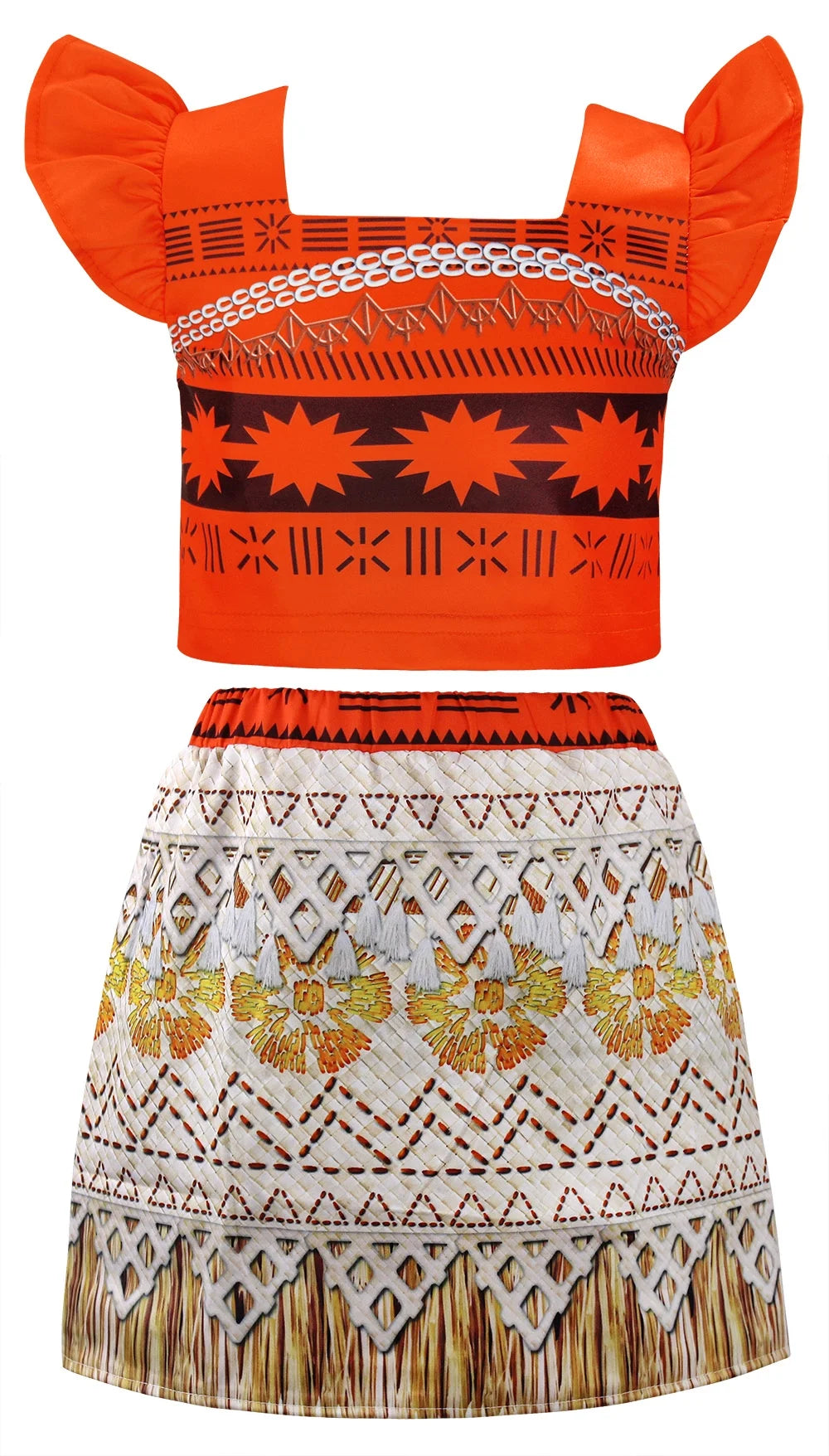 Moana Ocean Adventure Costume for Girls Skirt Sets Princess Dress up Kids Cosplay Role Play Christmas Outfit with Accessories