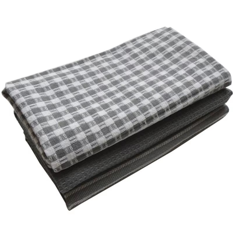Kitchen Towels Natural Cotton Tea Towels Dish Cloth Absorbent and Lint-Free Machine Washable Table Napkin 3PCS/SET