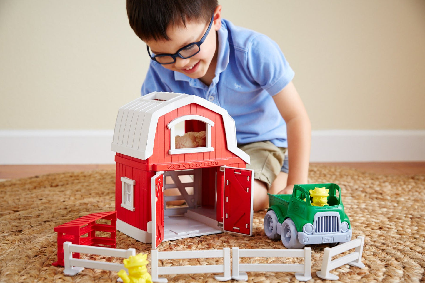 Farm Playset, 100% Recycled Plastic, for Unisex Child Ages 2+