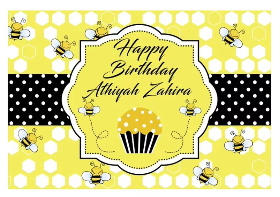 Maya the Bee Photography Background Sunflowers Baby Bee Day Newborn Backdrops Photo Studio Birthday Party Backdrops Custom