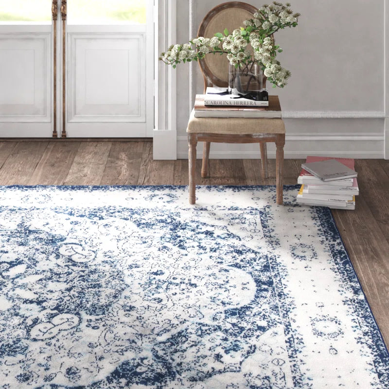 Oriental Blue/White Area Rug