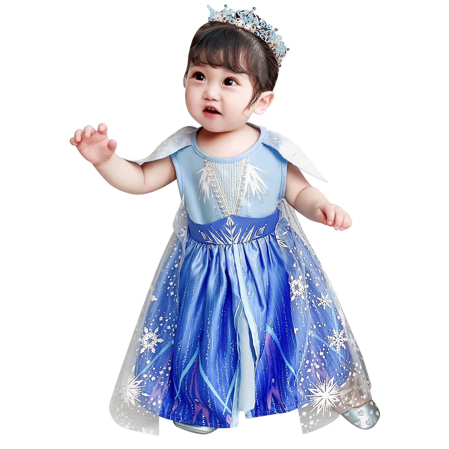 Frozen 2 Princess Costume for Baby Girl Elsa Costume for Toddlers Dress up Halloween Birthday Cosplay with Accessories