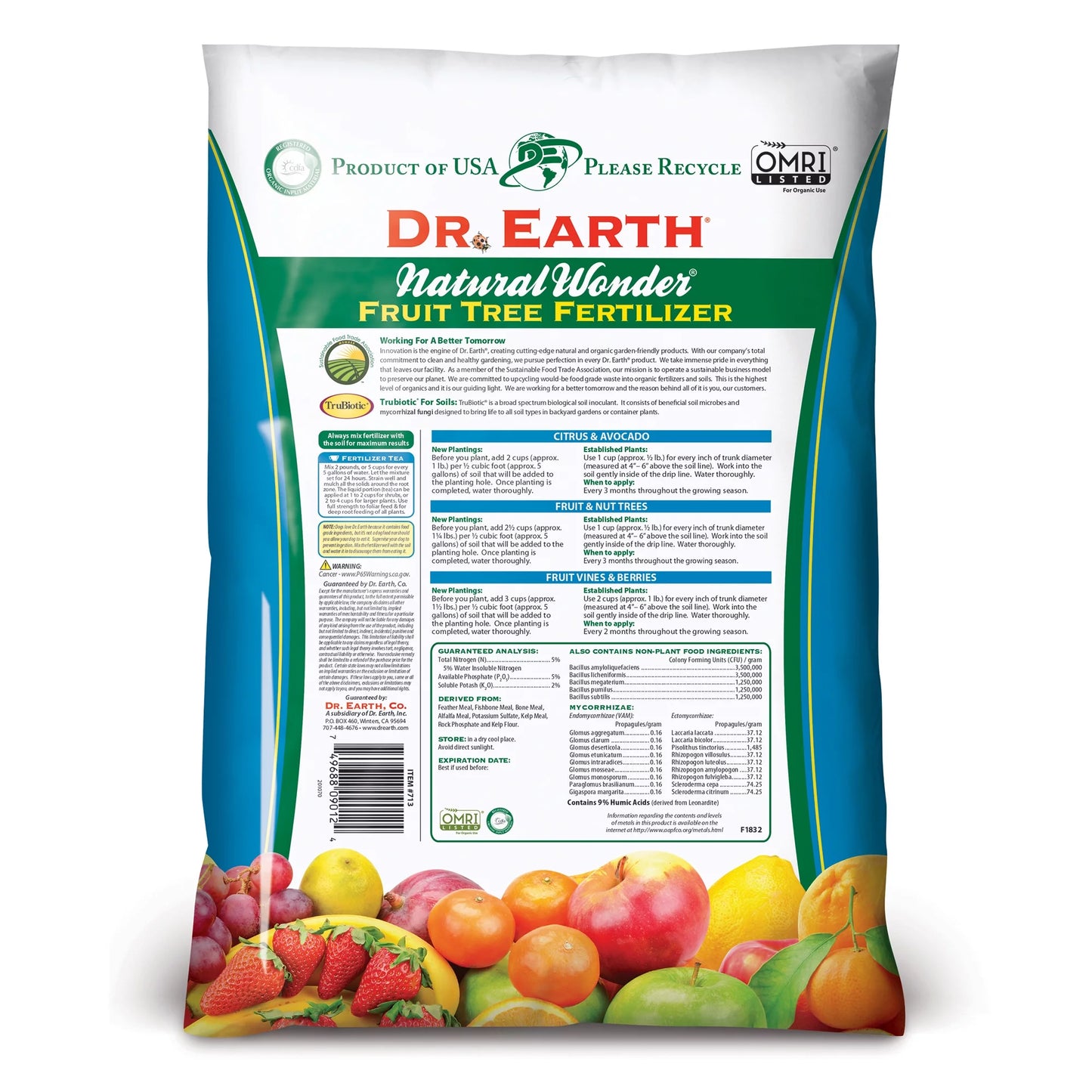 Natural & Organic Natural Wonder Fruit Tree Food 5-5-2 Fertilizer, 12 Lb.