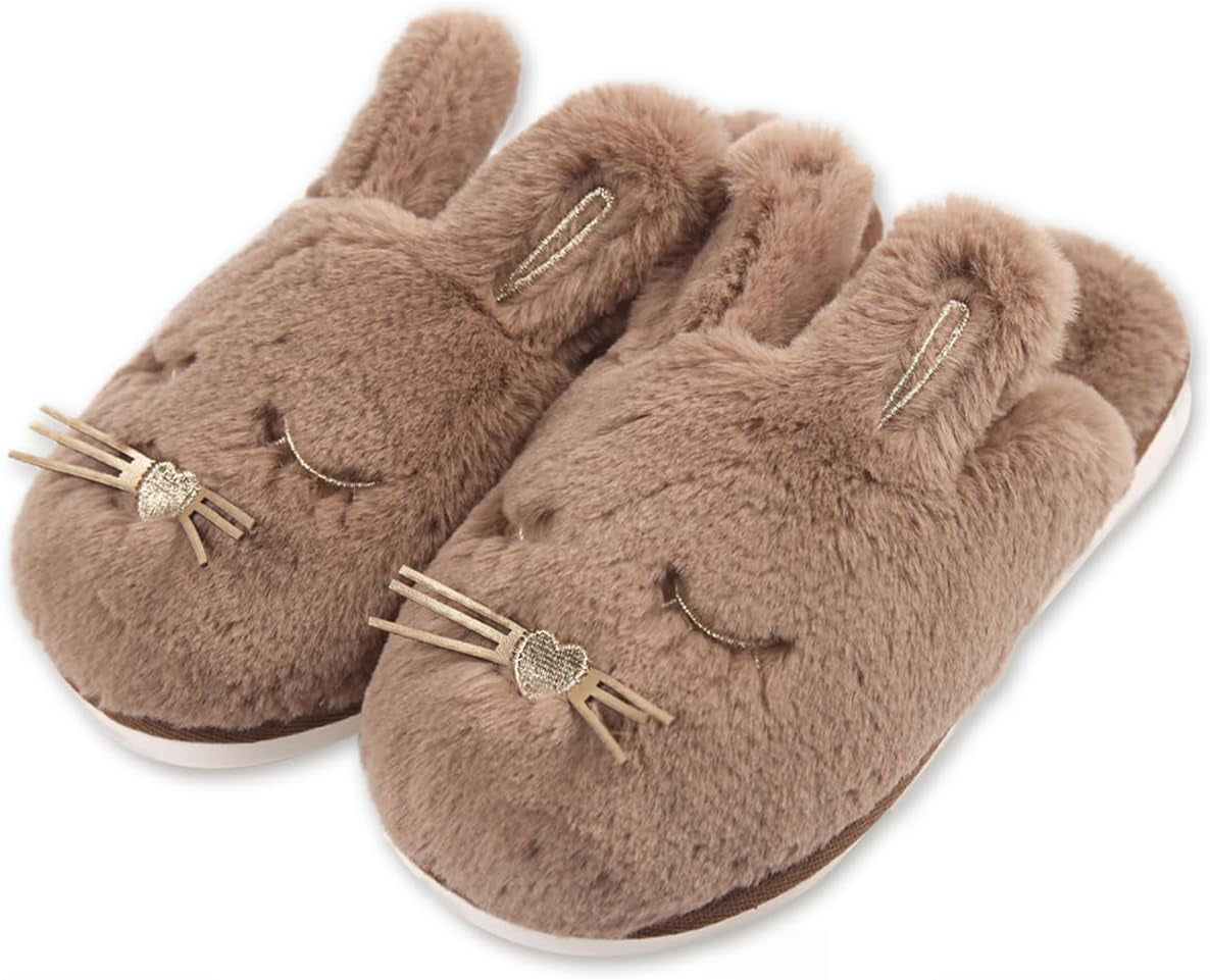 Bunny Slippers for Women Fuzzy Cute Animal Memory Foam House Rabbit Slippers Indoor Outdoor