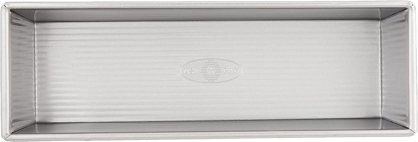 Bakeware Pullman Loaf Pan with Cover, 13 X 4 Inch, Nonstick & Quick Release Coating, Made in the USA from Aluminized Steel