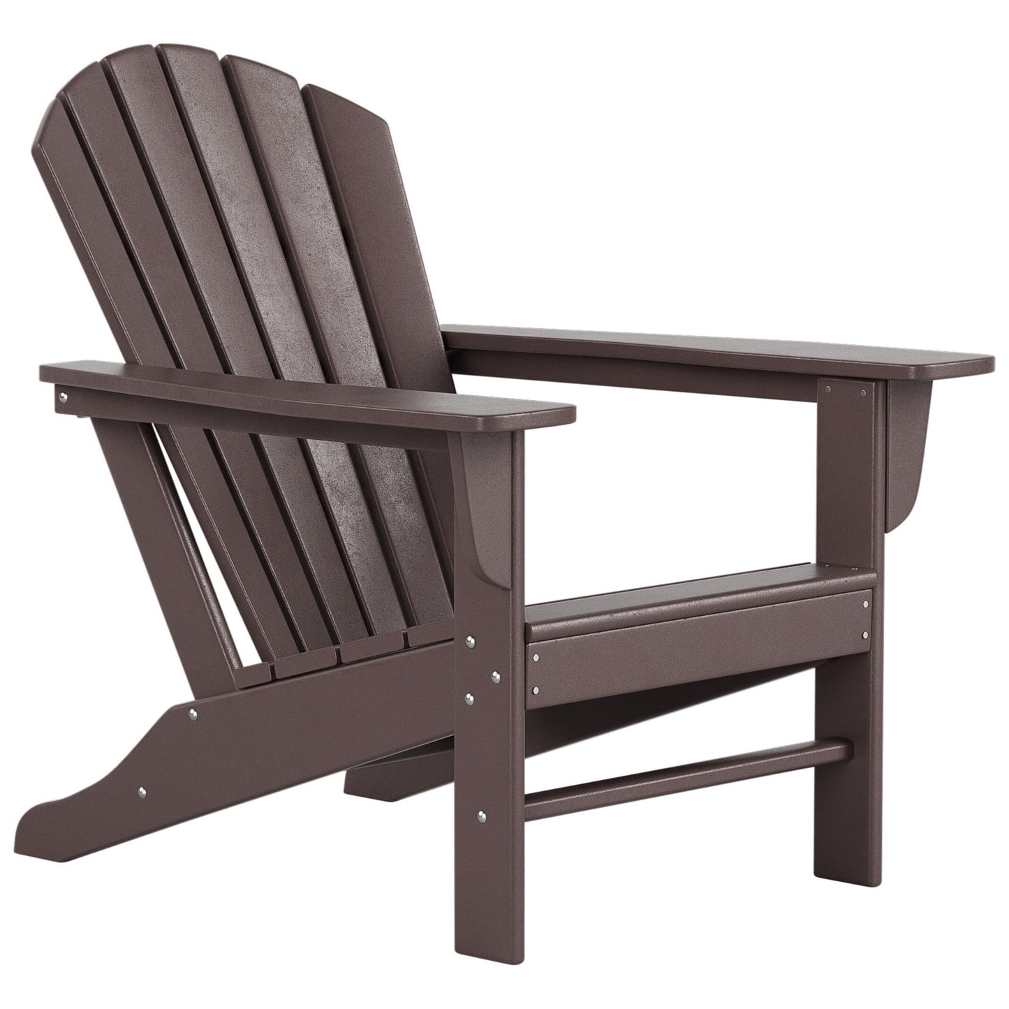Altura Outdoor Eco-Friendly All Weather Poly Patio Adirondack Chair - Dark Brown