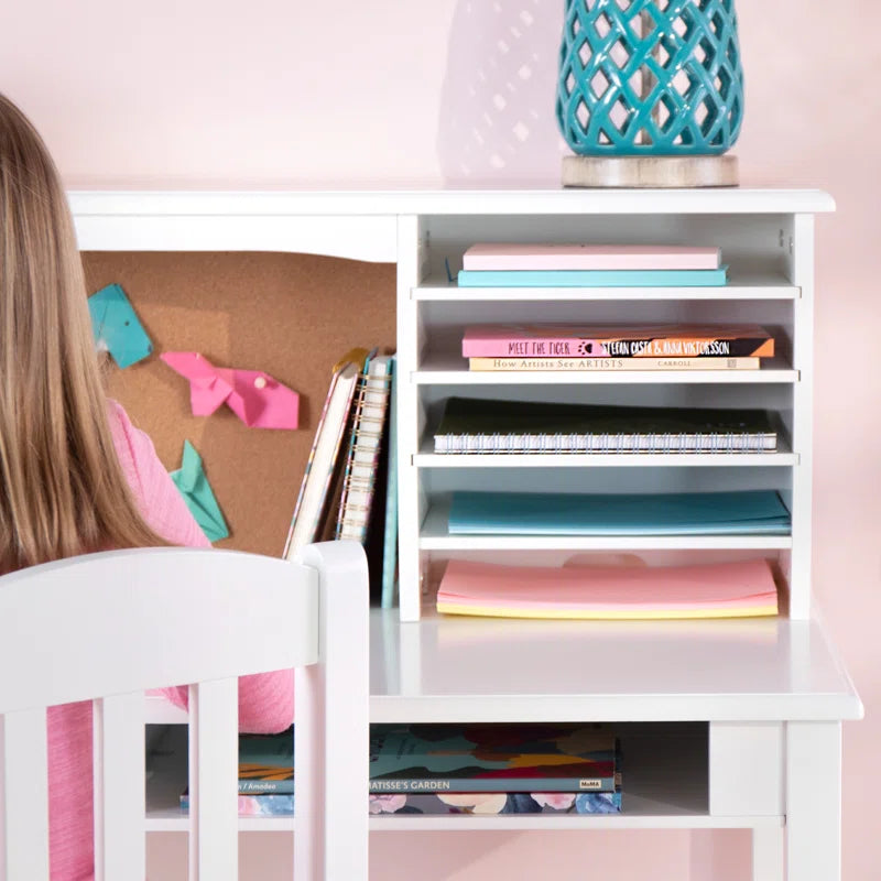 Kids Media Desk Hutch and Chair Set