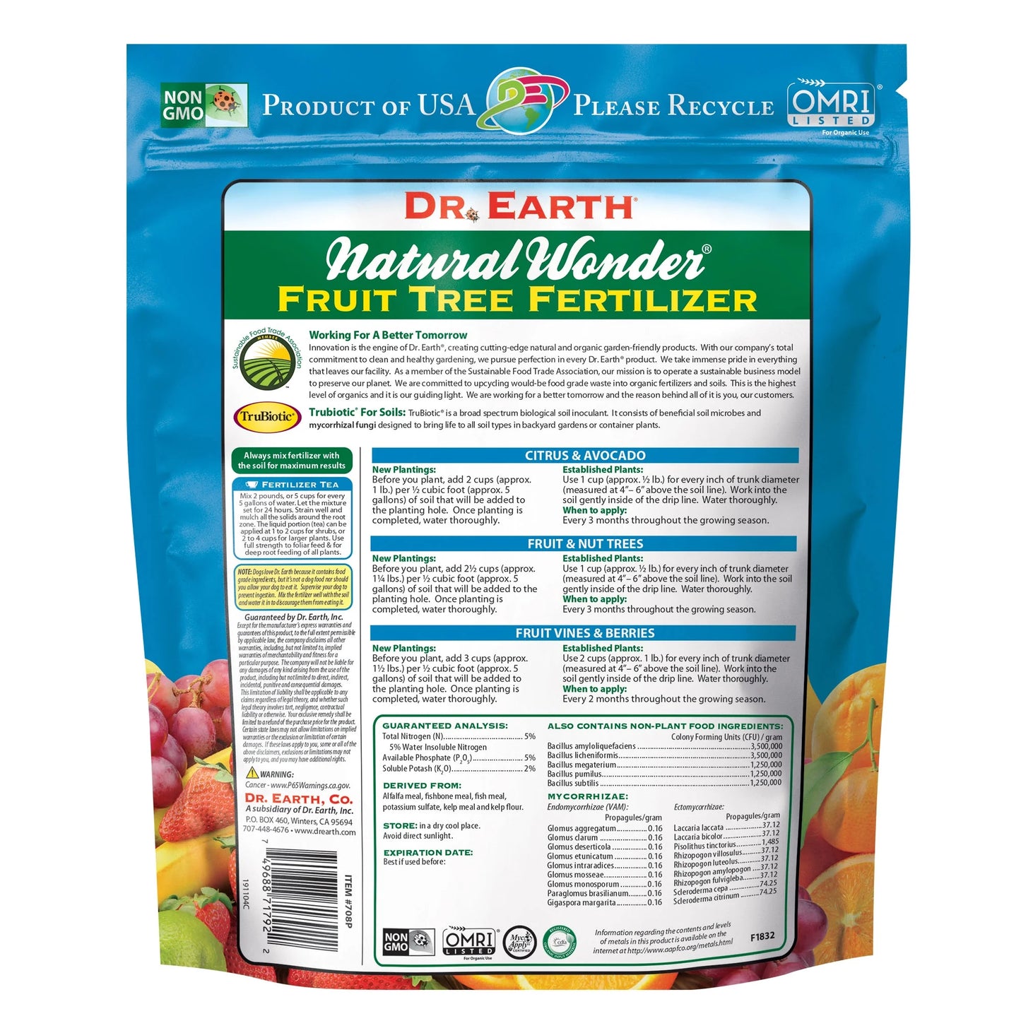 Natural Wonder Premium Fruit Tree Fertilizer 5-5-2, 4 Lb.