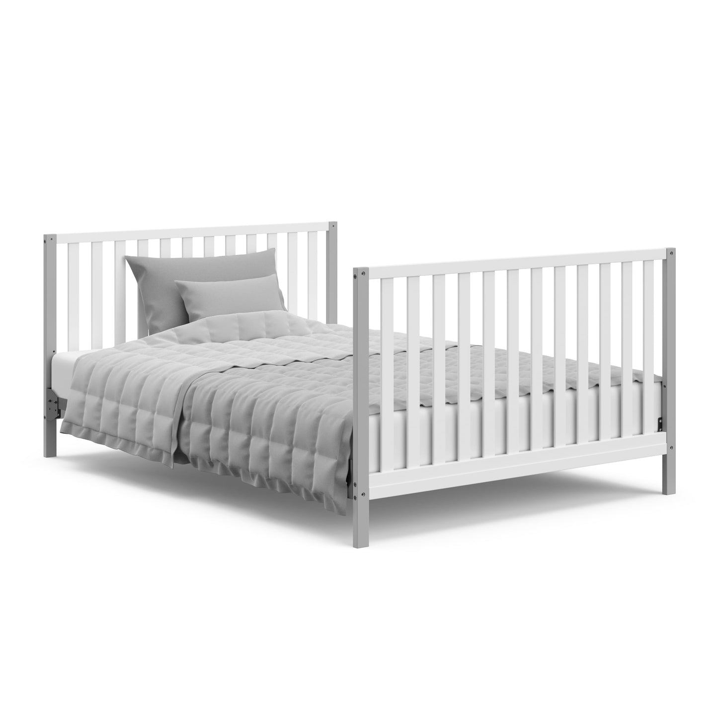 Modern Pacific 4-In-1 Convertible Baby Crib, Pebble Gray